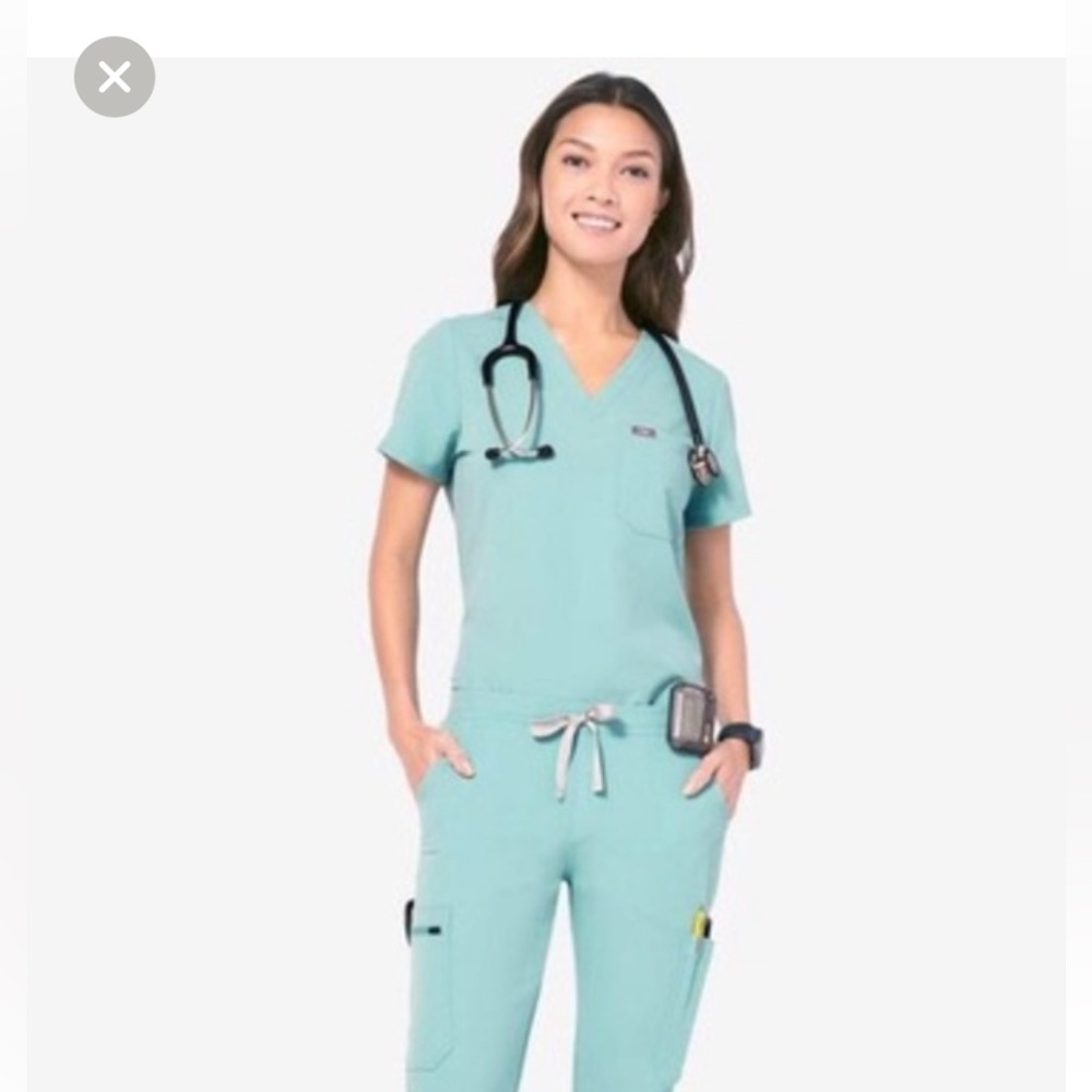 Figs Seaglass Catarina Scrub Top XL